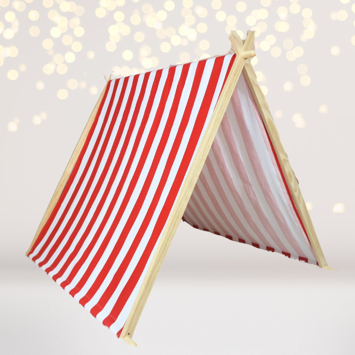 Kids A-Frame Sleepover Tents with Lights - Megan and Moss Co