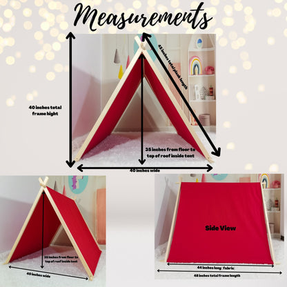 Kids A-Frame Sleepover Tents with Lights - Megan and Moss Co
