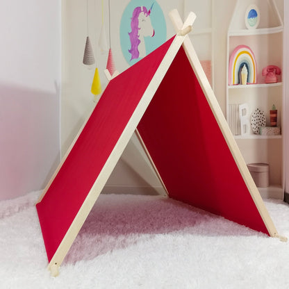 Kids A-Frame Sleepover Tents with Lights - Megan and Moss Co