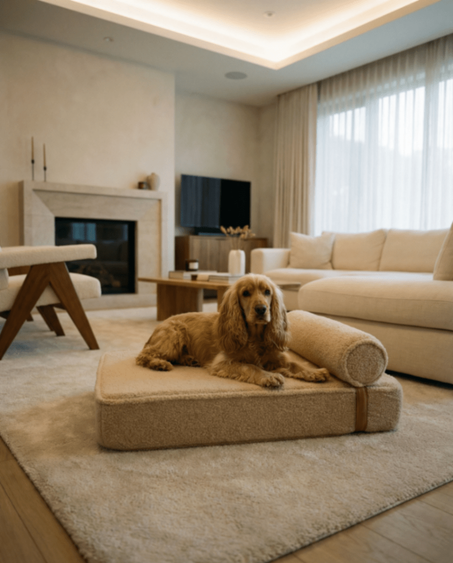 The Modern Day Bed — Boucle Lounge Dog Bed | High-Density Foam, Waterproof Lined, Washable - Megan and Moss Co